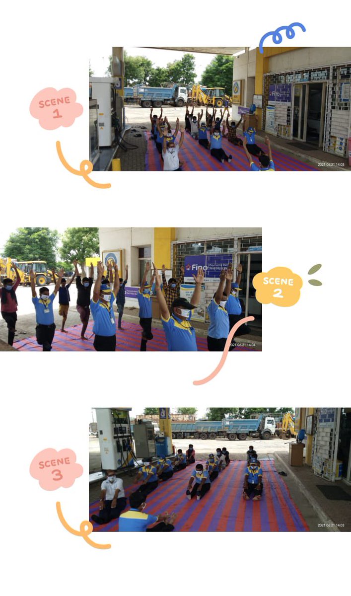 “Letting go is the hardest asana” BP Halvad staff celebrates World Yoga Day @BPCLRetail @BPCLimited @KapilPotadar