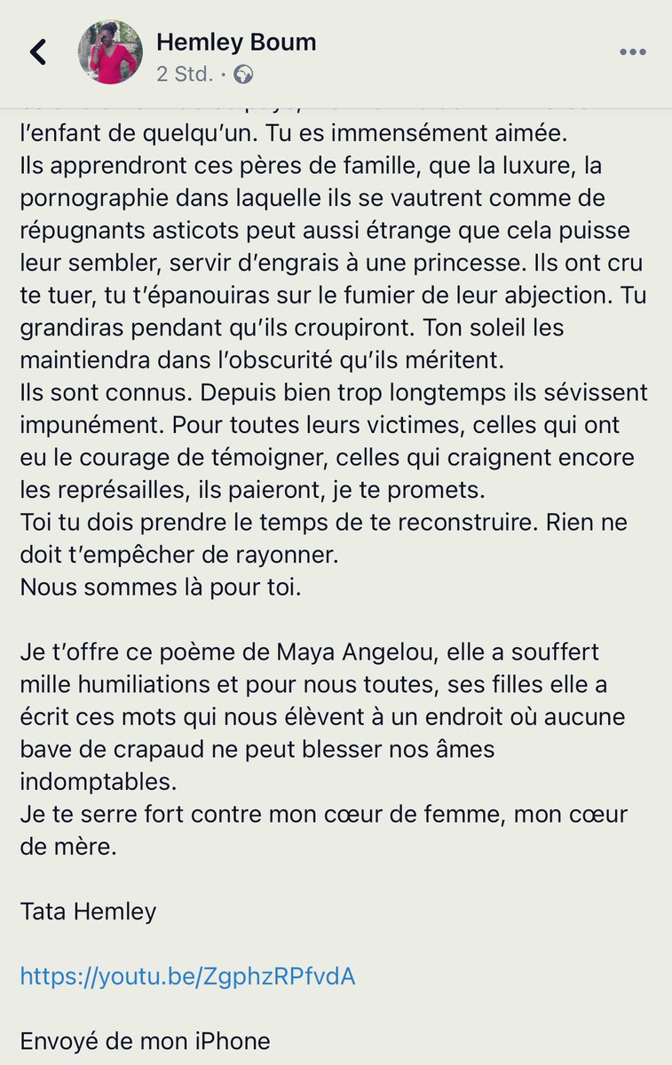 mbeatowe's tweet photo. #Malicka, nous te soutiendrons jusqu’au bout. Merci à l’écrivaine Hemley Boum pour ce message. Source: https://t.co/xPFujYDfnr https://t.co/xJYpNVznqM