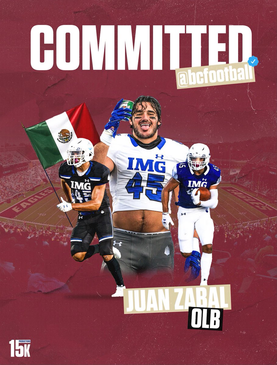 JuanZabal_'s tweet photo. Beyond excited to announce that I am commited to play football at Boston College!!🦅🦅@BCFootball @CoachKyleBrey @CoachChris_D @CoachPondIMG @CoachJeffHafley @CoachSDuggan @ghegamin @JoeSuIlivan #Getin #WeAreBC https://t.co/tV1BFzXr2L
