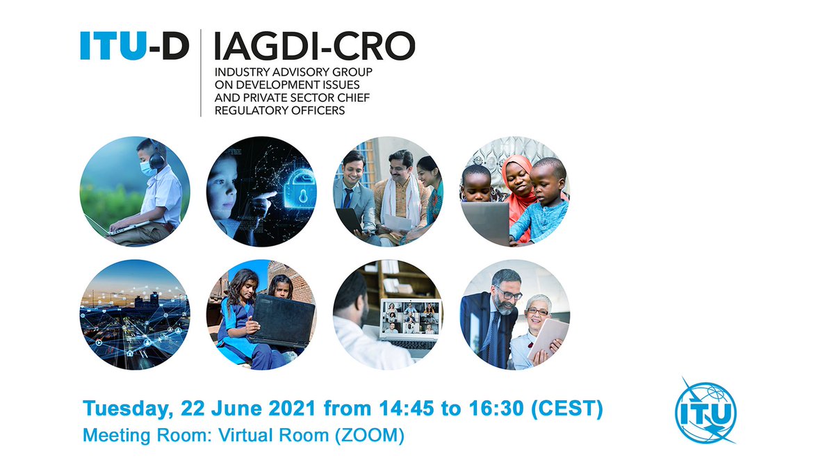 ITUDevelopment's tweet photo. Are you an @ITUDevelopment sector member?

Join the IAGDI-CRO special session at #ITUGSR to exchange ideas on the impact of #COVID19, opportunities for #DigitalCooperation to shape the development of innovative #ICT policies &amp; regulatory incentives.
💻🌐
https://t.co/tKHefqPSlo https://t.co/tRGvuouBiS