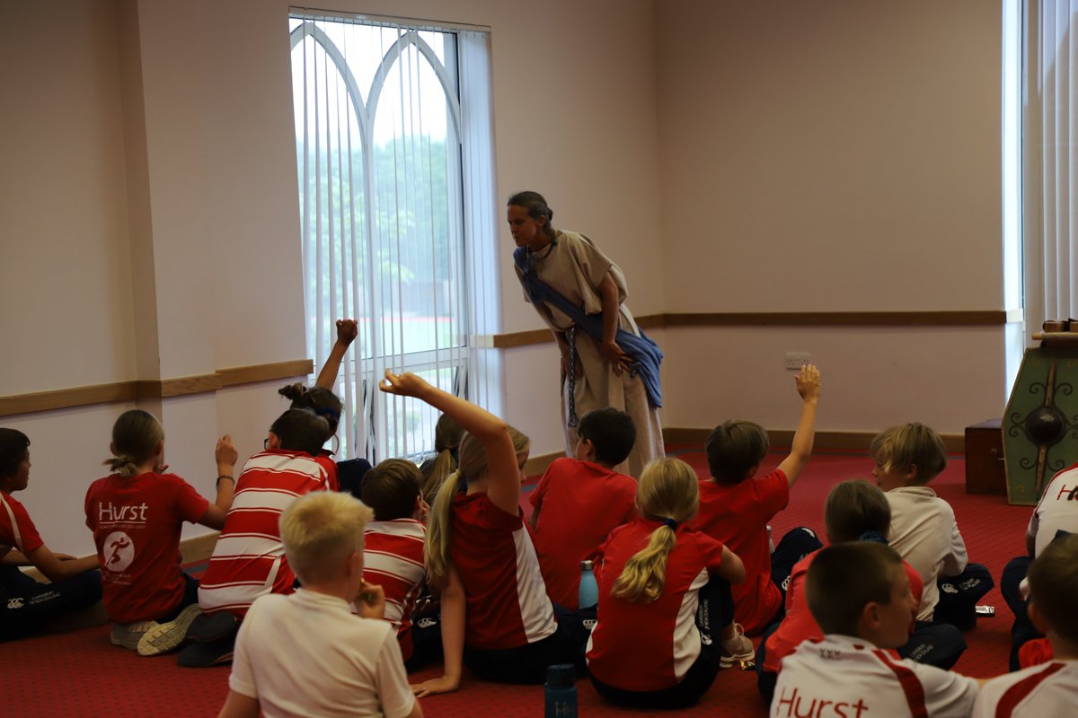 Hurst_Classics's tweet photo. A huge thank you to all those that made our Y7 Roman afternoon a huge success. Much fun was had by all the students (and staff alike!). Certainly the Y7 are never going to forget what sponge on sticks were used for now! https://t.co/7LVYpzUYi1