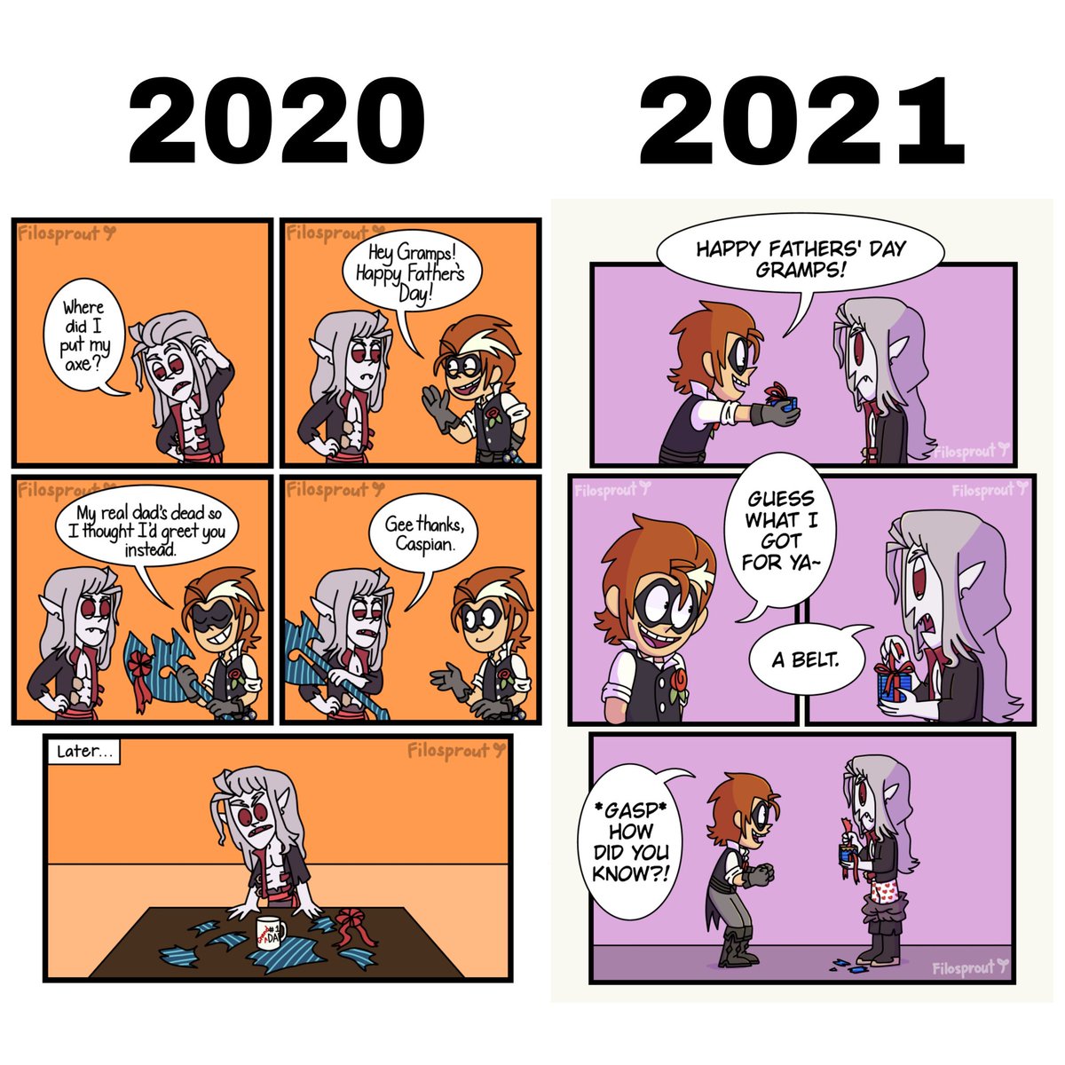 filosprout's tweet image. Made this comparison thingy in PicsArt instead of sleeping and I remembered when I used to manually write each letter of the dialogues.