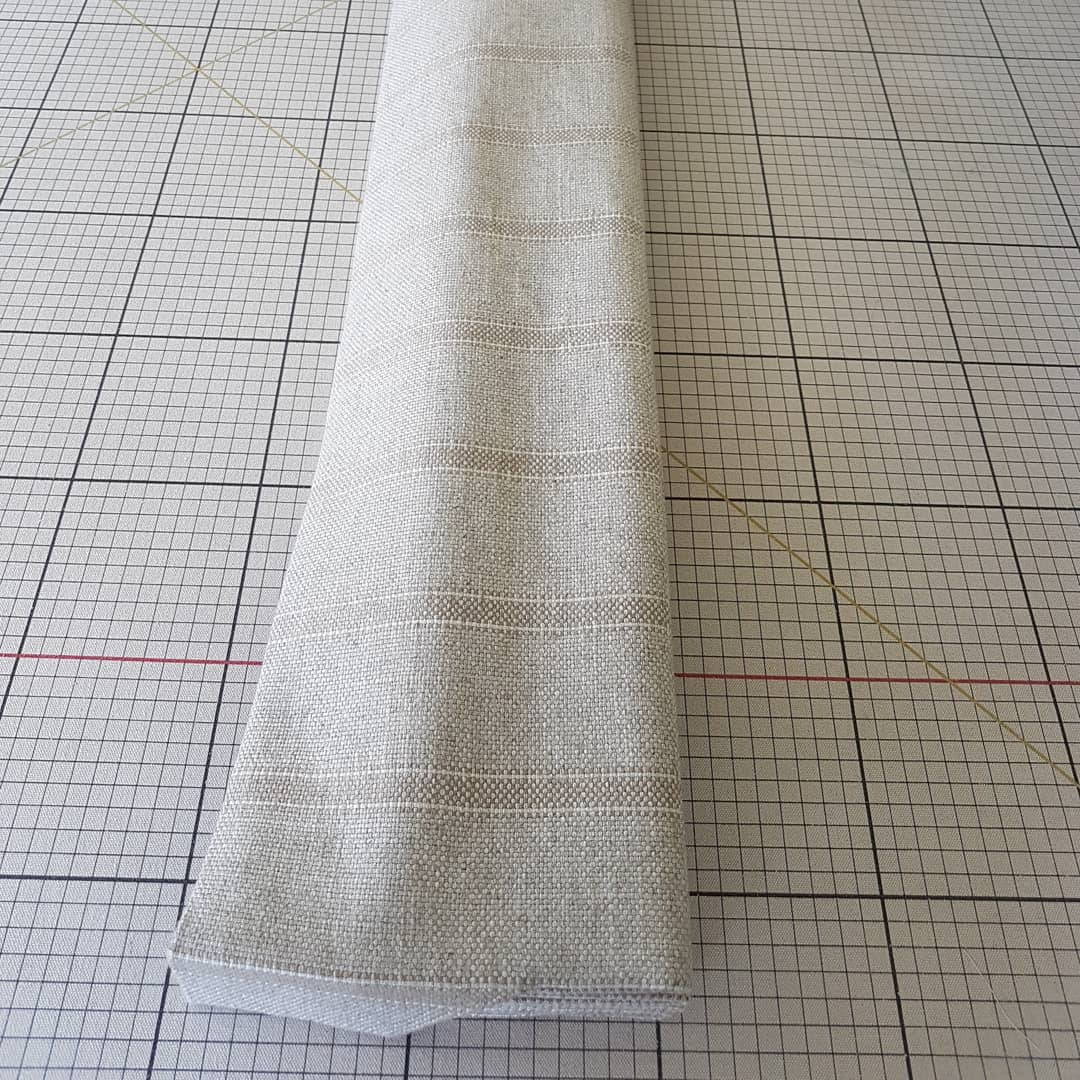 VACurtains's tweet photo. Interlined Roman blind with headrail returns.  Fabric by ##ianmankin https://t.co/jFXdhaB7FD