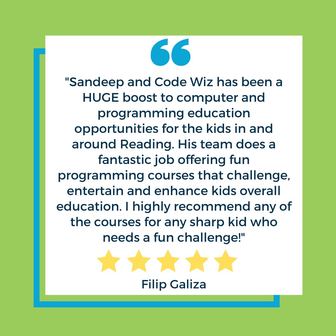 codewizreading's tweet image. Thank you, Filip, for sharing your experience with us.
Let's keep playing and coding!
.
.
#gamedevelopment #gamedesign #draganddrop #mobileappdevelopment #gamemaker #kidslearncoding #minecraftfun #afterschool #kids #elearning #customerreview #googlereviews #googlereviewsmatter