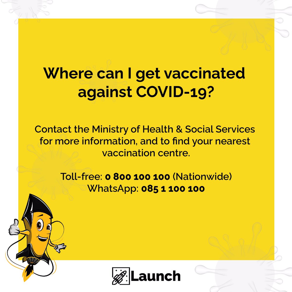 LaunchNamibia's tweet photo. Let us all play our part in fighting this virus and flattening the curve, together. ๐๐พ
Post inspired by our friends over at @turipamwedesign ๐ค
โข
#GetVaccinated #COVID19 #VaccinationCampaign #LaunchNamibia #GrowCollaborateEmpower ๐ https://t.co/8O9v4HWbm3