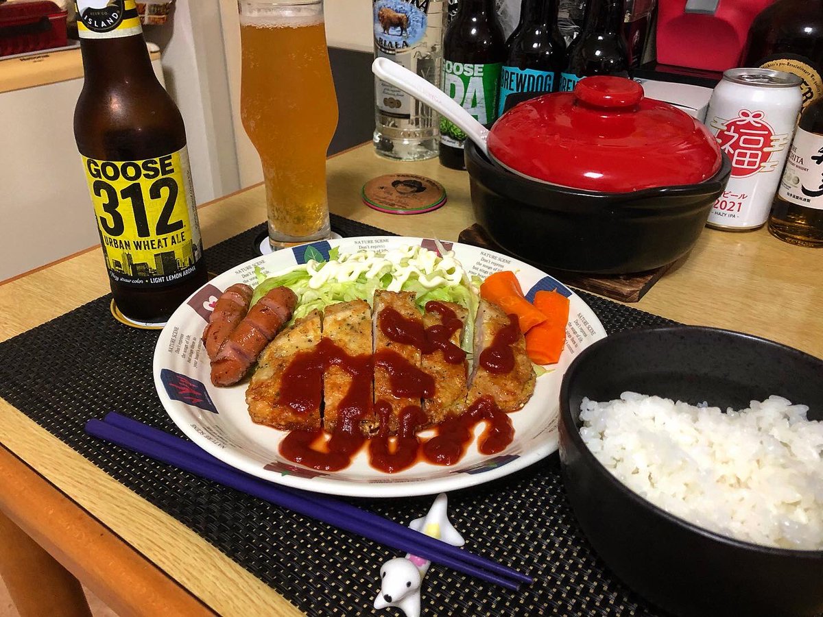 KsVacation's tweet photo. ハーフパンツとポークピカタとgoose312と私 #じーにょメシ #ポークピカタ #goose312 https://t.co/QT2LoV9MVH