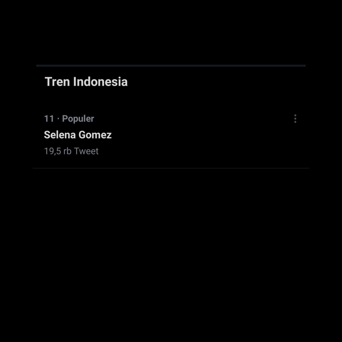 SelenatorINA's tweet photo. Selena Gomez currently trend in Indonesia at 11 
. 
#MTVLASHIPSELENARAUW  #PremiosMTVMIAW
. 
⬇️Klik link disini untuk VOTE⬇️ https://t.co/VCScTtYS9v https://t.co/TQJk6DJYz1