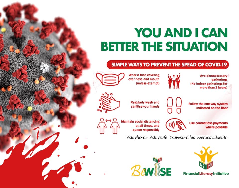 finlitna's tweet photo. You and I can better the situation.
Let’s stay safe and adhere to the regulations in place. #savenamibia #StaySafe https://t.co/1gVhzrBsSn