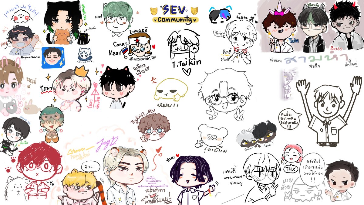 Tytei_SEV's tweet photo. (ภาพรวมจากที่เปิดมาให้ร่วมวาดด้วยกันค่า🙌)

( ขอบคุณทุกๆคนที่เข้ามาร่วมแจมมากๆเลยนะคะ พอรวมกันแบบนี้แล้วน่ารักมากๆเลย เก็บไว้เป็นความทรงจำเลยค่ะ ฮืออ ชาวSEV😭💖 #SEVเพื่อนกันตลอดไป ) https://t.co/UrTNkTSX19