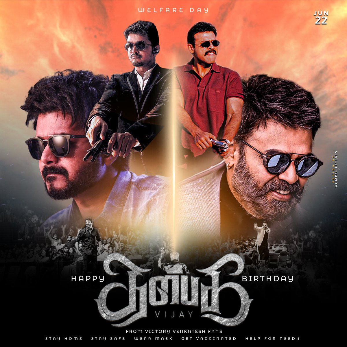 rajeshmanne1's tweet photo. Here The CDP To Celebrate #ThalapathyVijay Birthday Behalf Of #VictoryVenkatesh Fans.
CDP : @CMPofficials
#Narappa #BEAST 
@VenkyMama @actorvijay

#HBDTHALAPATHYVijay https://t.co/33yfiYfwRn