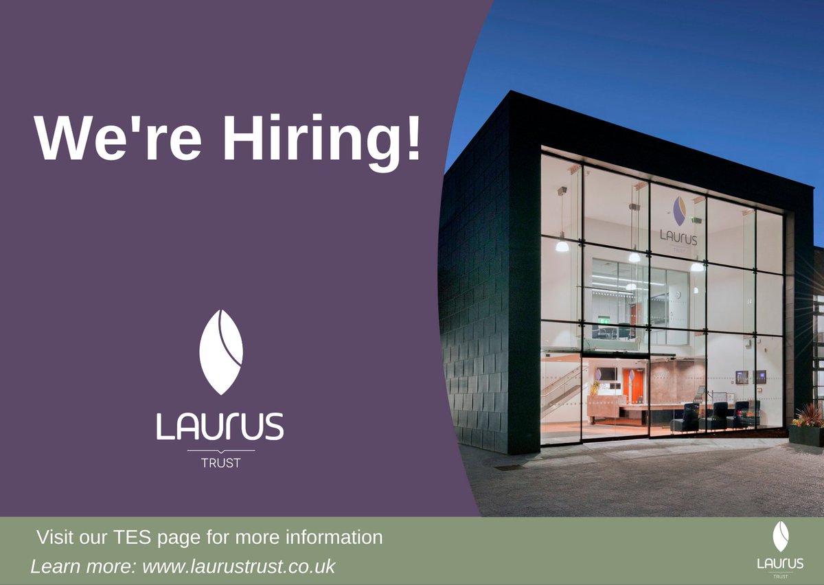 We’ve got two exciting HR opportunities <a href="/LaurusTrust/">Laurus Trust</a>
 for an Information Systems Assistant &amp; a Recruitment Administrator to provide vital support to the team. To join a leading organisation which provides excellent career development &amp; support visit: laurustrust.co.uk/recruitment/