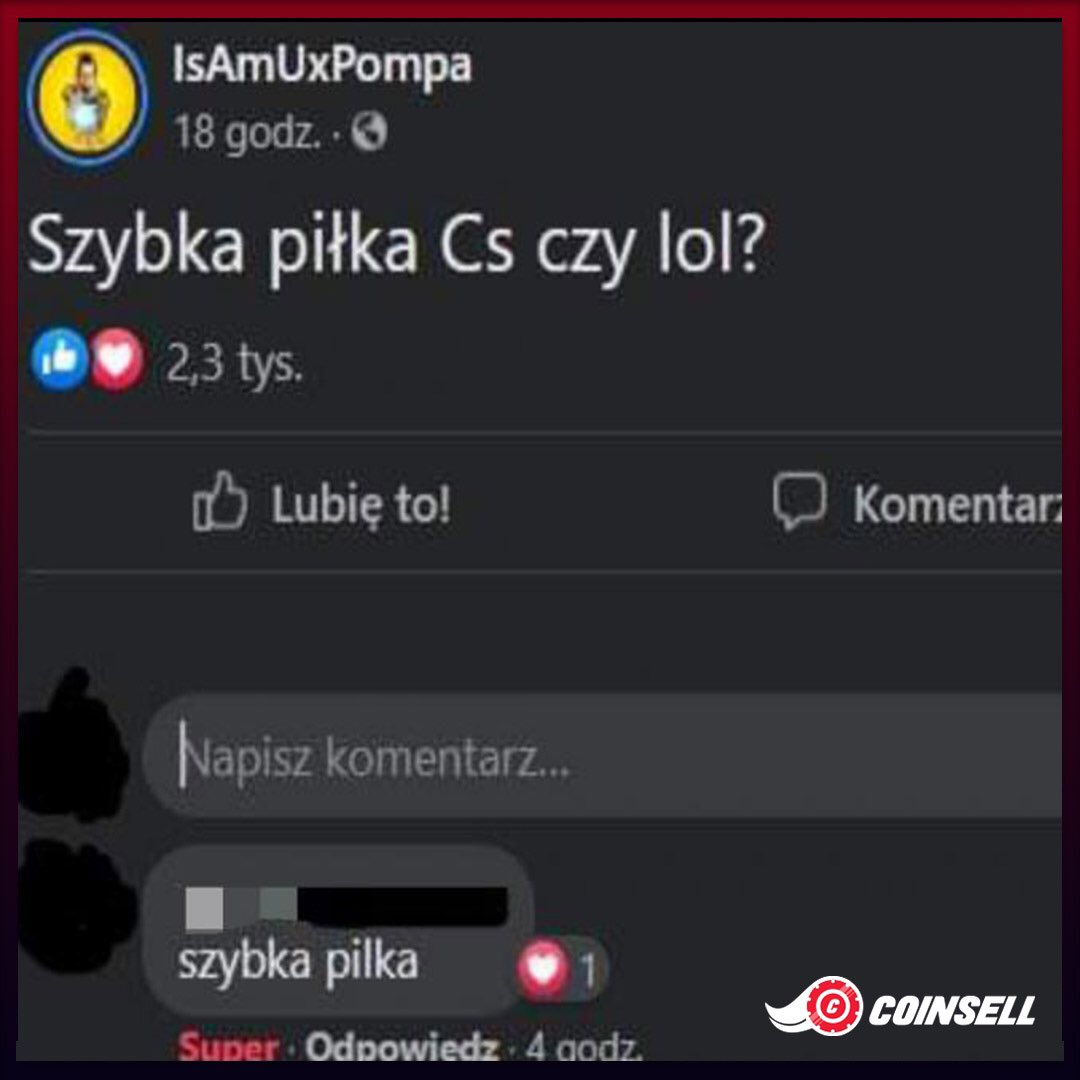CoinSellPL's tweet photo. Szybka piłka co wybierasz? 😂

#csgo #shopp #sklep #csgomemes #memy #coinsell #coin #cs #meme #csgoempire #datdrop #csgopolygon #csgo500 #gamdom #freeskins https://t.co/wPxs3bf0GW