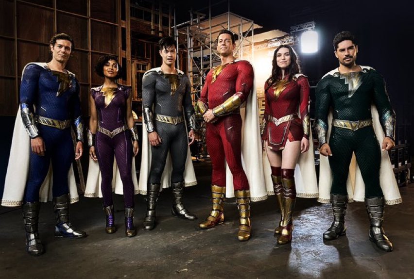 screentime's tweet photo. First look at the Shazam family in ‘Shazam: Fury of the Gods’ ⚡️ 

📷 @ponysmasher https://t.co/cvfUtuckhE
