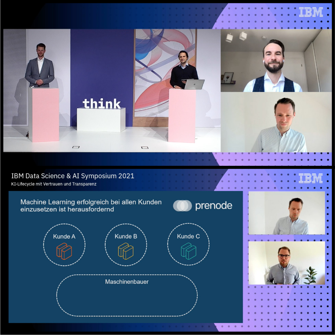 prenode (@prenode_ai) on Twitter photo Last Thursday we had great opportunities at the IBM AI Symposium 2021!
One interview on the acceptance of AI with <a href="/Dennis_Scheuer/">Dennis_S</a> (IBM), Johannes Forster (KPMG) and our <a href="/RonnyMS/">Ronny Schüritz</a>. Further, a talk on our approach to decentralized #machinelearning by <a href="/RonnyMS/">Ronny Schüritz</a> and <a href="/robin_hirt/">Robin Hirt</a>. Last Thursday we had great opportunities at the IBM AI Symposium 2021!
One interview on the acceptance of AI with <a href="/Dennis_Scheuer/">Dennis_S</a> (IBM), Johannes Forster (KPMG) and our <a href="/RonnyMS/">Ronny Schüritz</a>. Further, a talk on our approach to decentralized #machinelearning by <a href="/RonnyMS/">Ronny Schüritz</a> and <a href="/robin_hirt/">Robin Hirt</a>.