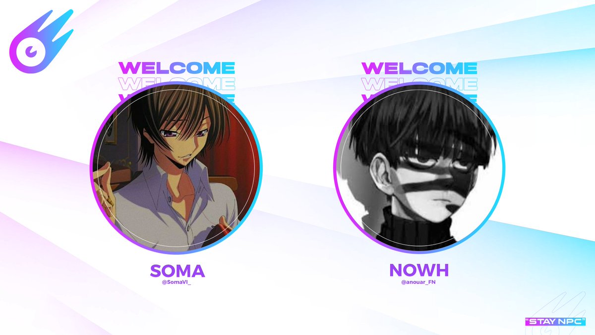 NoPovClan's tweet photo. Qui aurait pu deviner ? 😳
Deux nouveaux arrivants, deux nouveaux builders !
Bienvenue à @SomaVI_ et @anouar_FN qui intègrent notre roster🥳 !
#StayNPC ☄️ https://t.co/0DOw6K5W6t