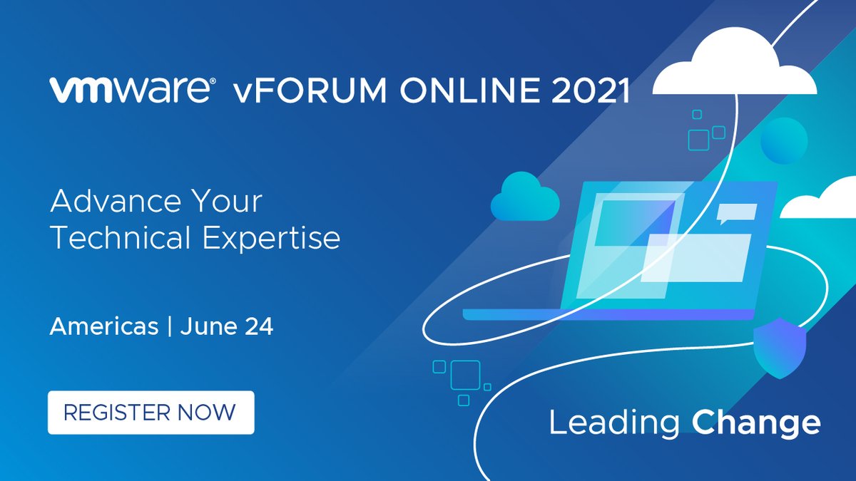 VMwarevSphere's tweet photo. Looking for a deep dive on the latest @VMware technologies &amp; solutions and to discover how @vmwarecloud delivers a single platform for all apps in any environment? ☁️

📝 Register for #vForum Online 2021: https://t.co/nvnKe218if https://t.co/cjmveXyLmA