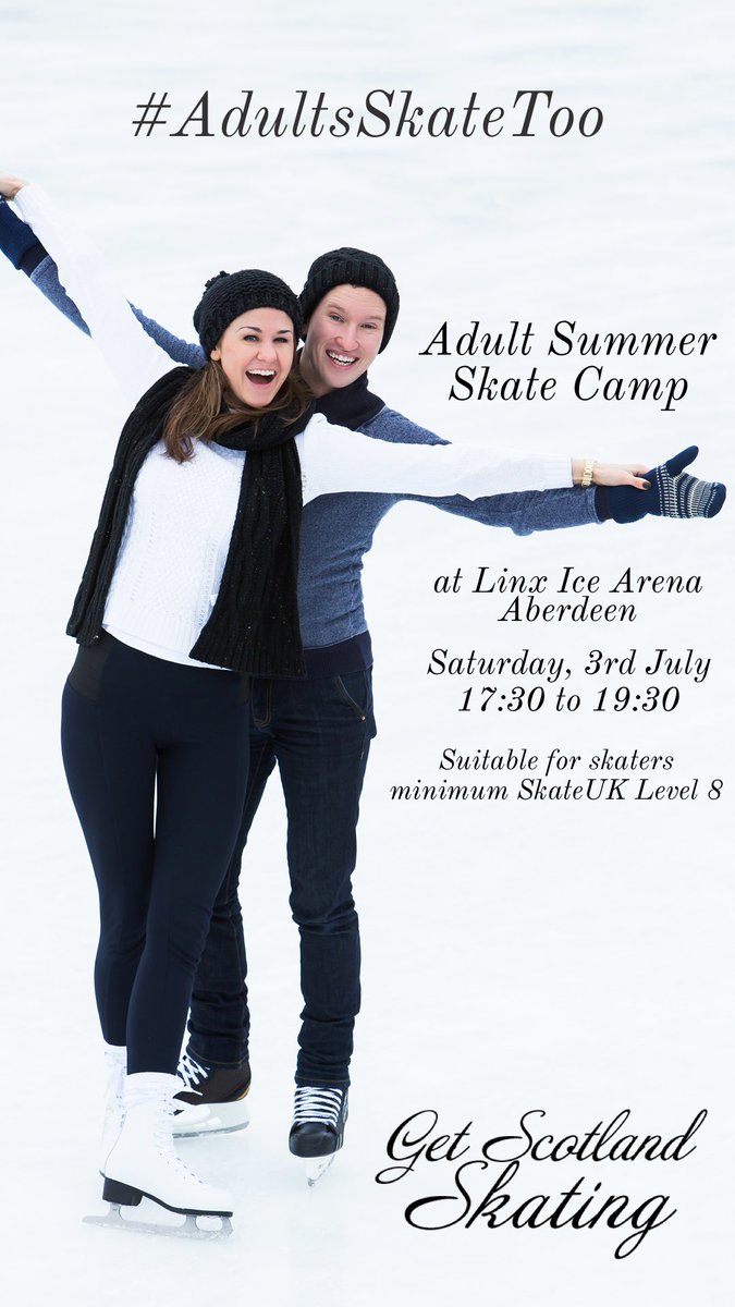 JonBehari's tweet photo. Adult Summer Skate Camp at Linx Ice Arena, Aberdeen. Saturday, 3rd July 17:30 to 19:30. For more info and bookings visit: https://t.co/utvcspeXJv #getscotlandskating #adultsskatetoo #iceskating #icecaledonia https://t.co/vR4OGssnd6
