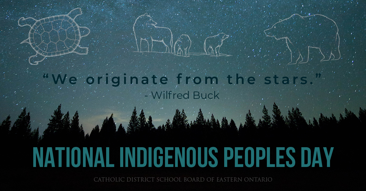 1/ #NationalIndigenousPeoplesDay is a time for us to reflect and to show gratitude for the teachings and support of the First Nations, Métis and Inuit Community Partners that guide the Catholic District School Board of Eastern Ontario in our work.  Nia:wen, Miigwech, Qujannamiik!