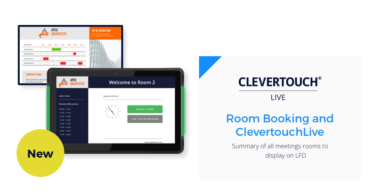 Manage your meeting rooms with #ClevertouchLive. Integrates with ME and O365. #avtweeps #myclevertouch #myclevertouch #roombooking bit.ly/3cMpNb9