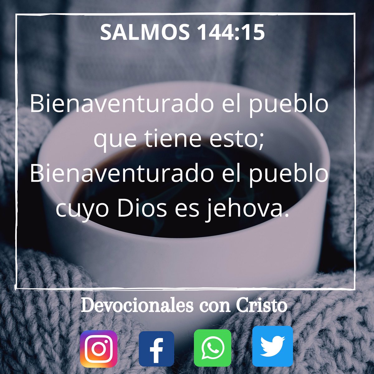 DevocionalesCon's tweet photo. Salmos 144:15 📖
Eres Bienaventurado cuando sabes y entiendes que Dios es tu protector, tu guardador, tu defensor, tu sustentador... no lo olvides Dios nunca te ha dejado. Amén !!! https://t.co/Hefogv7t1S