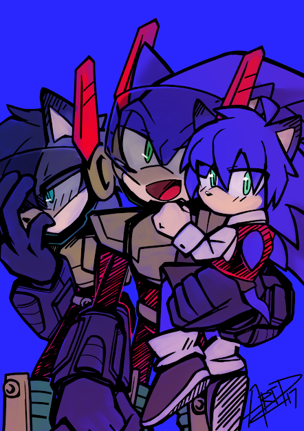 inkotal_'s tweet photo. //Since It was father's day. You get this art Repost//
Zonic: Lost child.. Let's ADOPT! :D
Zkyler: NO.
They adopted the lost child right after that-
don't tell him yet but he has to give it back to its own dimension soon.
#sonicart #sonicartist #sonicoc #zonic #zonecop #zkyler https://t.co/TXnuTHQvU6