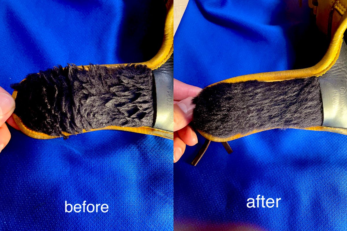 Uzivatel けんしん Na Twitteru 捕球面や平裏の手入れはよく聞くけれど 皆さんはベロ裏のムートン手入れはどうしてますか メーカーさんの手入れ道具を見た事ないので 私は100均で売ってる犬猫用ブラシを使って綺麗にしてます W 野球 グローブ ベロ裏