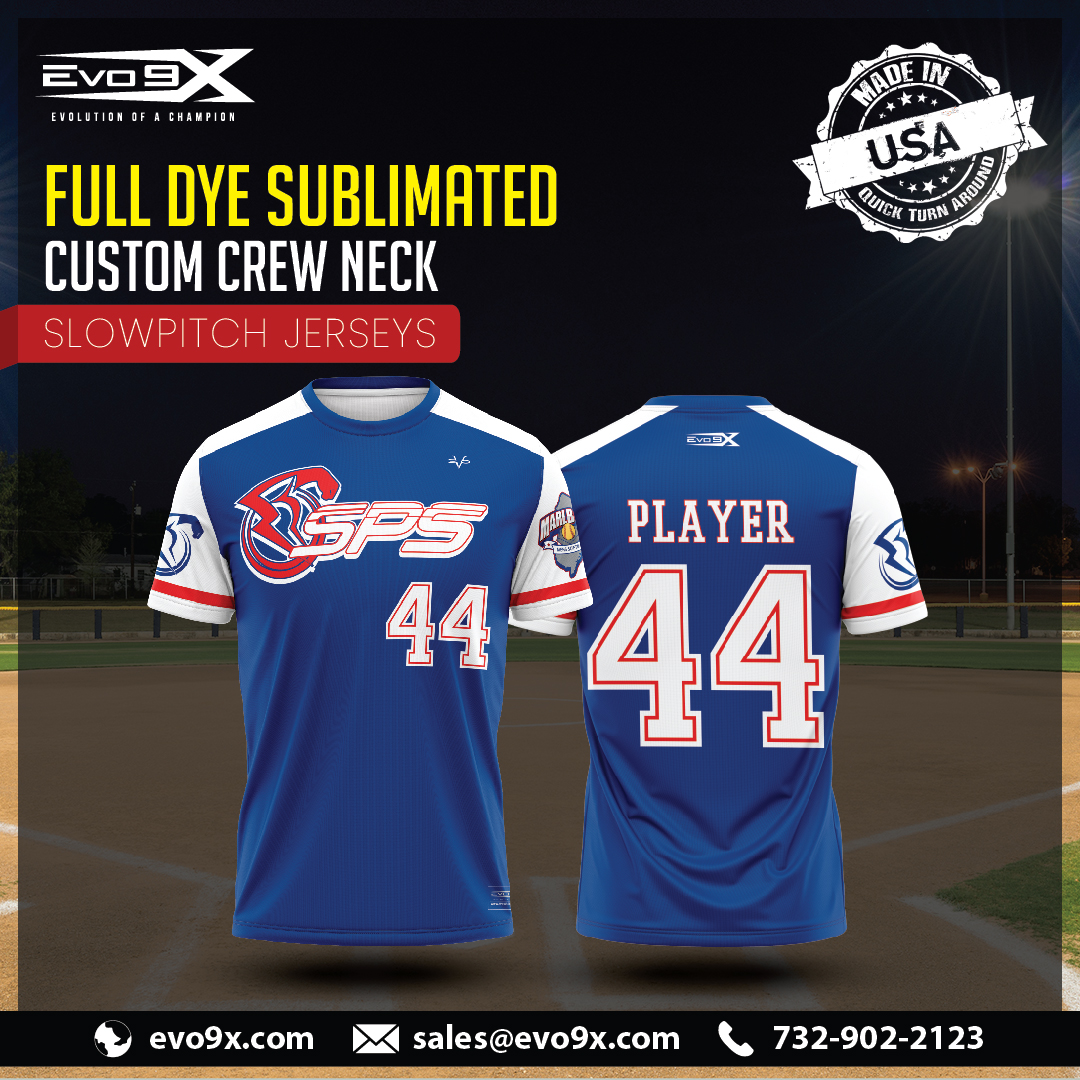 Full Dye Sublimated Custom Crew Neck Slowpitch Jerseys 🔰 Comfortable & Breathable 🔰 Moisture wicking 🔰 100% Customizable 🔰 Available in all sizes 𝐎𝐫𝐝𝐞𝐫 𝐍𝐨𝐰! 👉 +1 732-902-2123 𝐋𝐞𝐚𝐫𝐧 𝐌𝐨𝐫𝐞 👉 hubs.ly/H0QGS3s0 #Evo9x #SlowPitchJersey