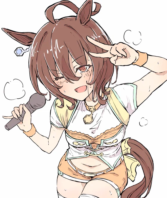 #ウマ娘
勝負服を入手する前のタキオン 