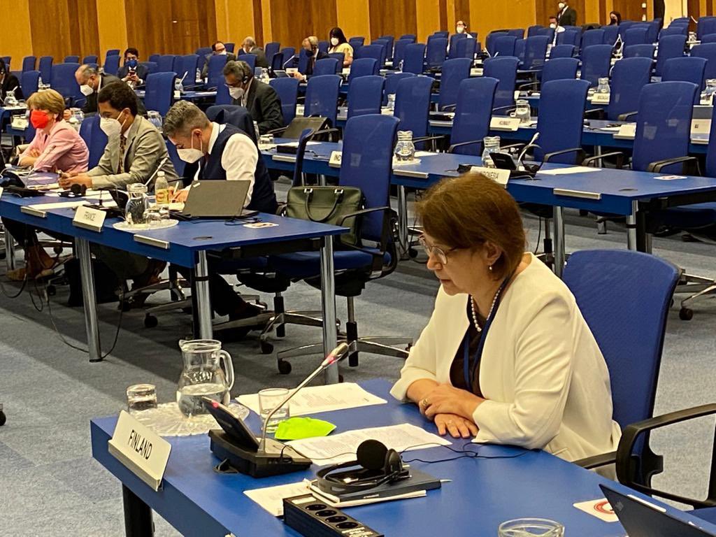 SwedenUN_Vienna's tweet photo. First joint Nordic statement in @ctbto_alerts PrepCom. 
N5 thanked @SinaZerbo and welcomed @_RobFloyd; Highlighted need for continuity of work in PMOs incl hybrid &amp; virtual meetings; Supported continued noble gas background measurement campaigns. 🇩🇰 🇫🇮 🇮🇸 🇳🇴 🇸🇪 https://t.co/Ge2zuUUO4s