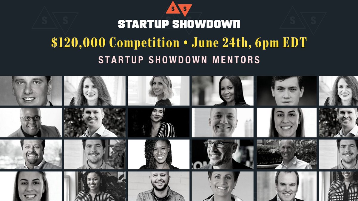 The 1st Startup Showdown Mentor lineup‼️

We go LIVE this Thursday, 6pm EDT🔥

Reserve your spot today to watch the 5 finalists compete for $120,000!▲▽
bit.ly/startupshowdow…