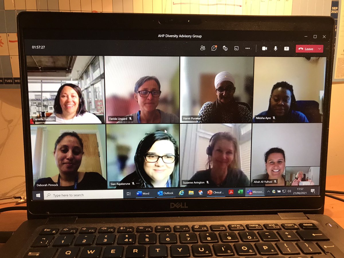 dellamoney's tweet photo. Fabulous morning with our AHP Diversity Advisory Group discussing how to have difficult conversations about race and culture, & using our #AHPSkillstoBuild platform to get started. Any AHPs @AHPsNottsHC want to join us? @SLTnerd @Danielle_Haddon @FaridaLingard @avington_suzann https://t.co/GwrSShTl0G