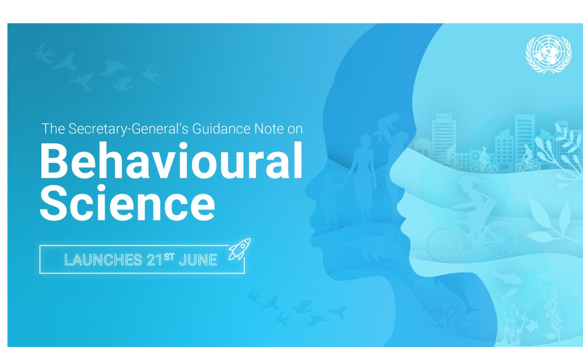 📣 Out now: <a href="/UN/">United Nations</a> Secretary-General <a href="/antonioguterres/">António Guterres</a> launches his new Guidance Note on #BehaviouralScience!

bit.ly/UNBeSci

The Guidance encourages #UN colleagues to apply #BeSci in policy, programme &amp; administration.

Join us for the launch today: bit.ly/UNBeSciGuidanc…