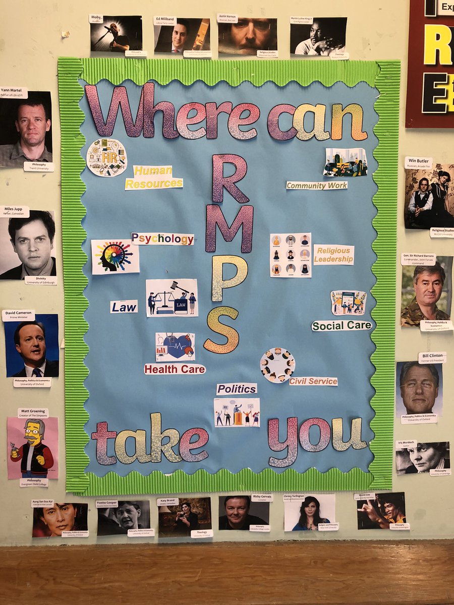 Taking some time to get displays ready before the holidays. “Where can RMPS take you?” <a href="/GlenrothesHS/">Glenrothes High School</a>