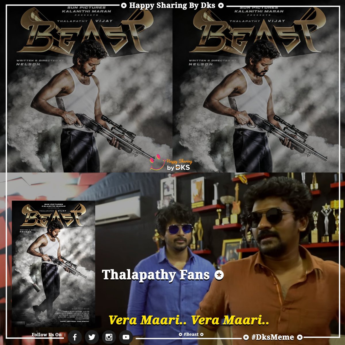Dksview's tweet photo. 😎👌 #Thalapathy65FirstLook #Thalapathy65 #ThalapathyVijay #Beast #Thalapathy #Tamil #DksMeme #Vijay #SunPicture #FirstLook #Thalapathy65Title
Woohoo 🙌🙌🙌🙌 https://t.co/vp6VecRWCK