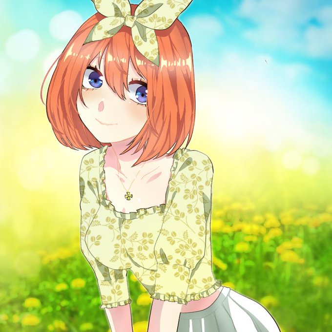 はなさんがTwitterに投稿した中野四葉(五等分の花嫁)のイラスト。