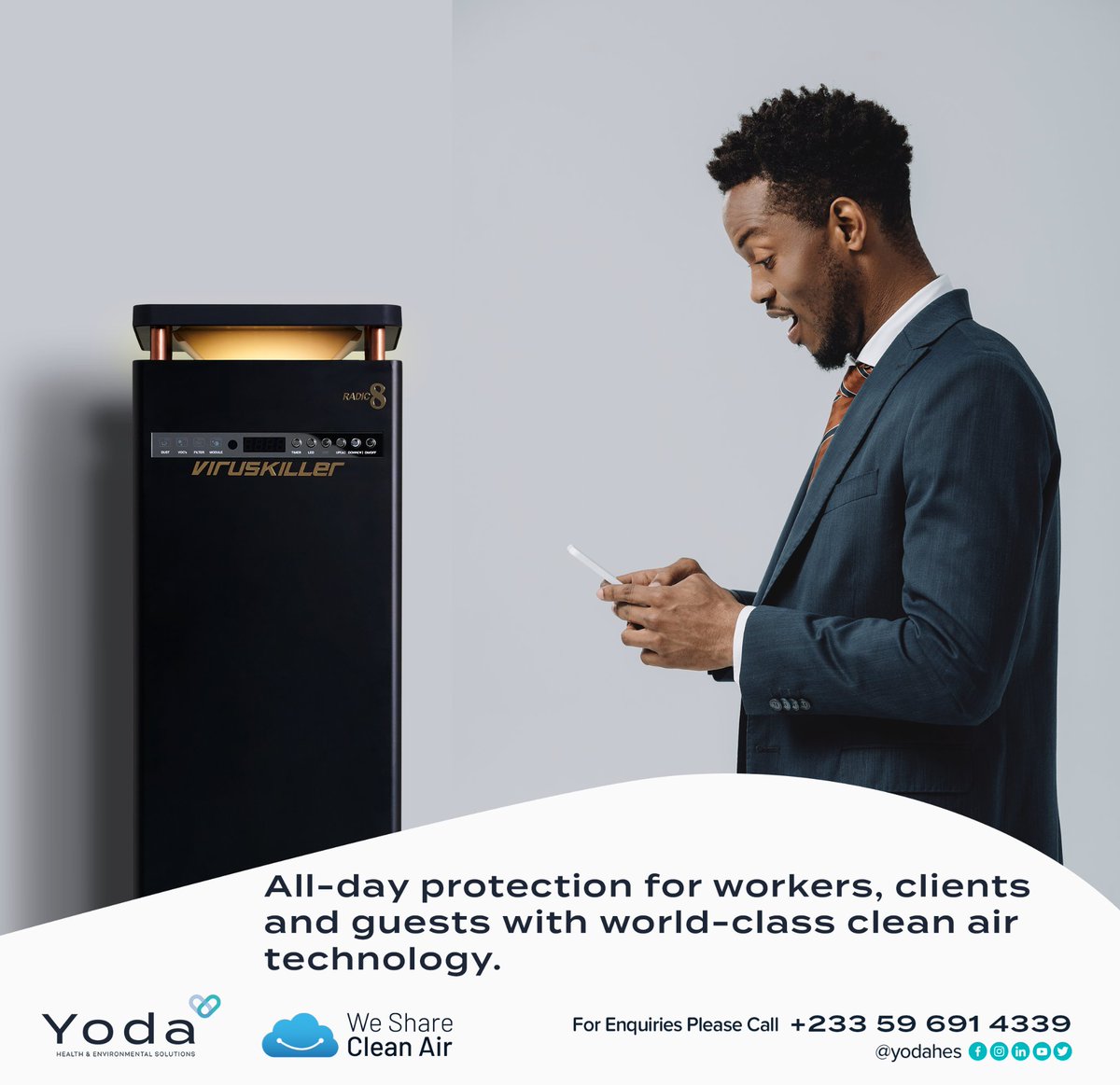 World-class clean air for staff, residents, and visitors with VIRUSKILLER™. #WeShareCleanAir