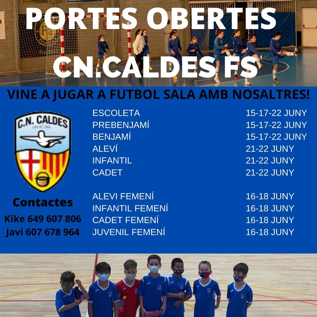 Busquem jugadors per d.honor juvenil, cadet, infantil
1a i 2a divisió juv, cad, inf, ALEVÍ
Femení des de base fins sènior!
T'esperem, no t'ho pensis!
Vine a gaudir del futbol sala amb nosaltres!!