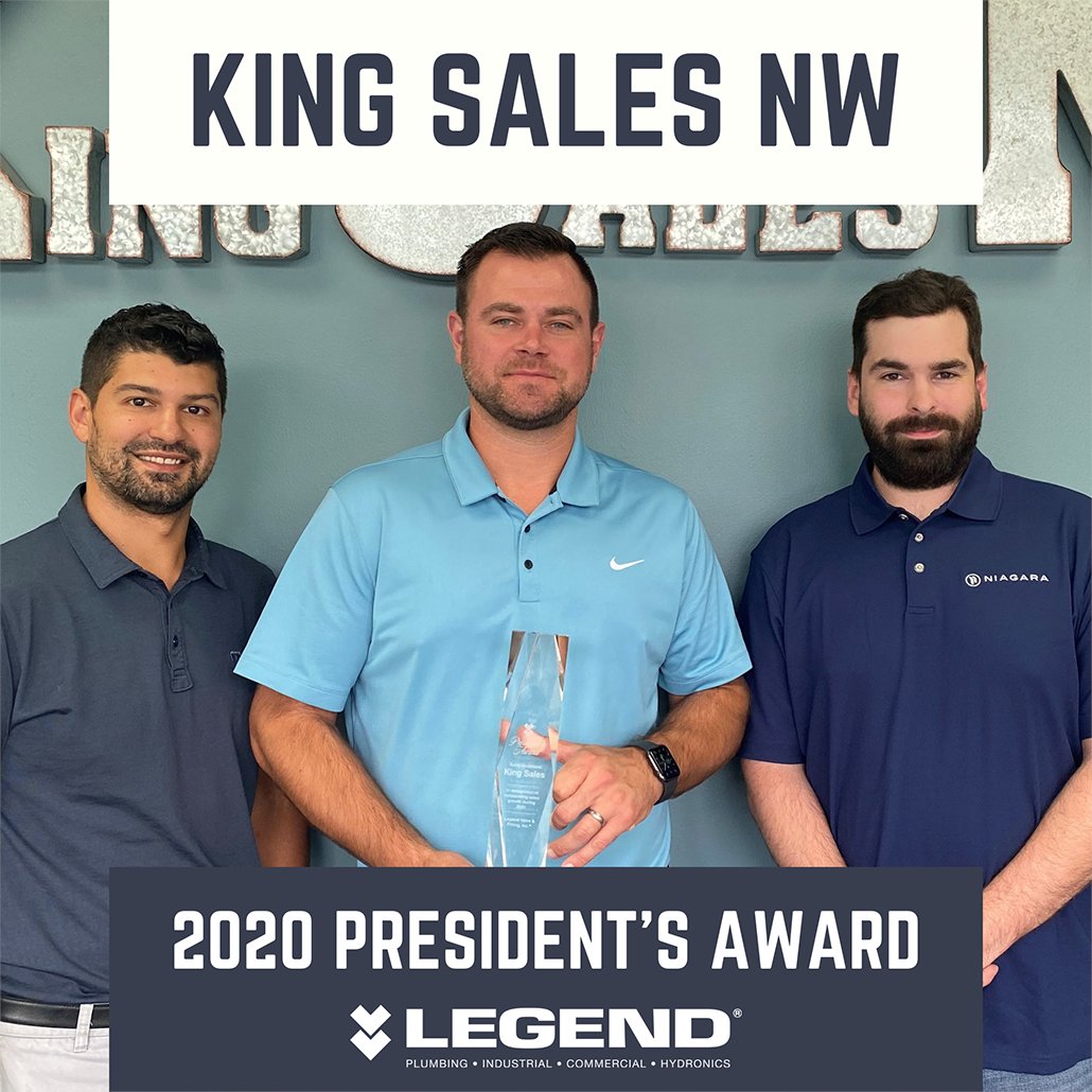 LegendValve's tweet photo. Congratulations to Chris Simpson, Chris Cleary and Ron Palmer of King Sales NW on receiving Legend's President's Award for outstanding sales performance in 2020! https://t.co/xc0evZvuqs