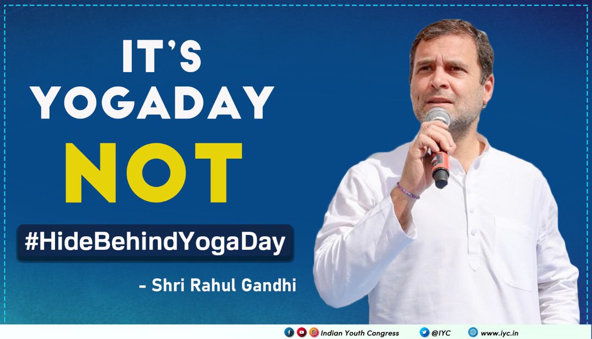 #HideBehindYogaDay 

#YogaDay 

#HideBehindYogaDay 

It's YogaDay Not #HideBehindYogaDay 

#BjpDestroyedIndia 

#bjpliesindiacries #BJPLootingIndia