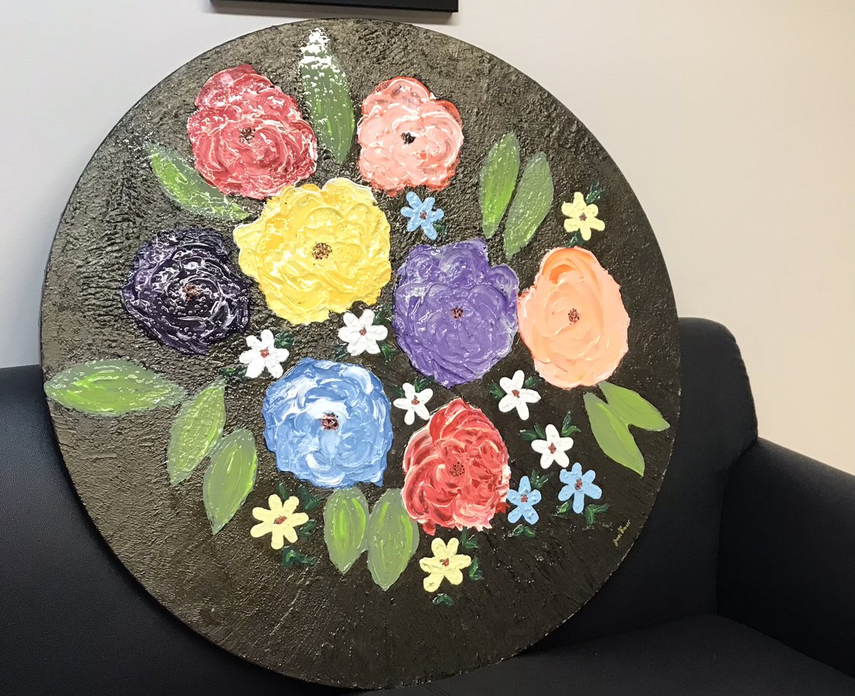 Thank you to local artist Judi Fraser from H’Artful Design for her beautiful donation of this artwork to Bonnechere Manor ‘in gratitude to the residents’ hard work &amp; sacrifice to build this country….&amp; frontline staff &amp; Admin’s tireless hard work +dedication’