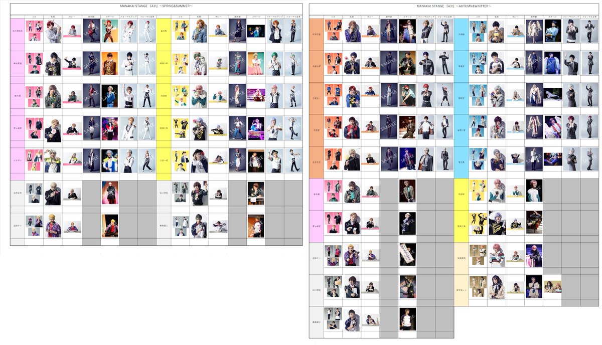 エーステトレードシート】 MANKAI STAGE『A3!』ランダムブロマイド一覧 エーステトレードシート】 MANKAI STAGE『A3!』ランダムブロマイド一覧