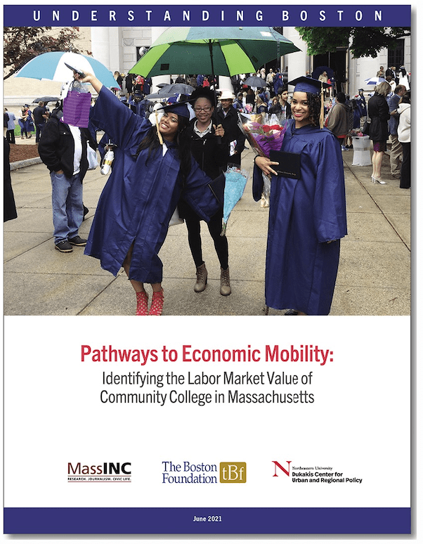 A new report from the Boston Foundation, the <a href="/dukakiscenter/">Dukakis Center for Urban and Regional Policy</a> at <a href="/Northeastern/">Northeastern University</a> and <a href="/MassINC/">MassINC</a> quantifies the value of a community college education - and finds a certificate or associate degree pays immediate dividends in wages and employment. Read the report: bit.ly/358S9rO
