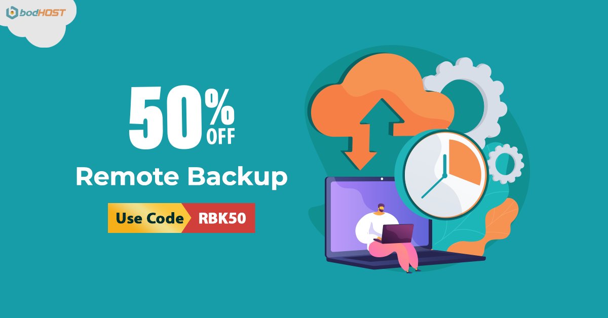bodHOST's tweet image. Keep your priceless data secure with bodHOST’s R1Soft based Remote Backup Solution. Get 50% OFF your R1Soft Remote Backup solution order. Use coupon code- RBK50. Visit- bit.ly/3vKZZTA

#remotebackup #backupsolution #remotebackupoffer #bodHOST