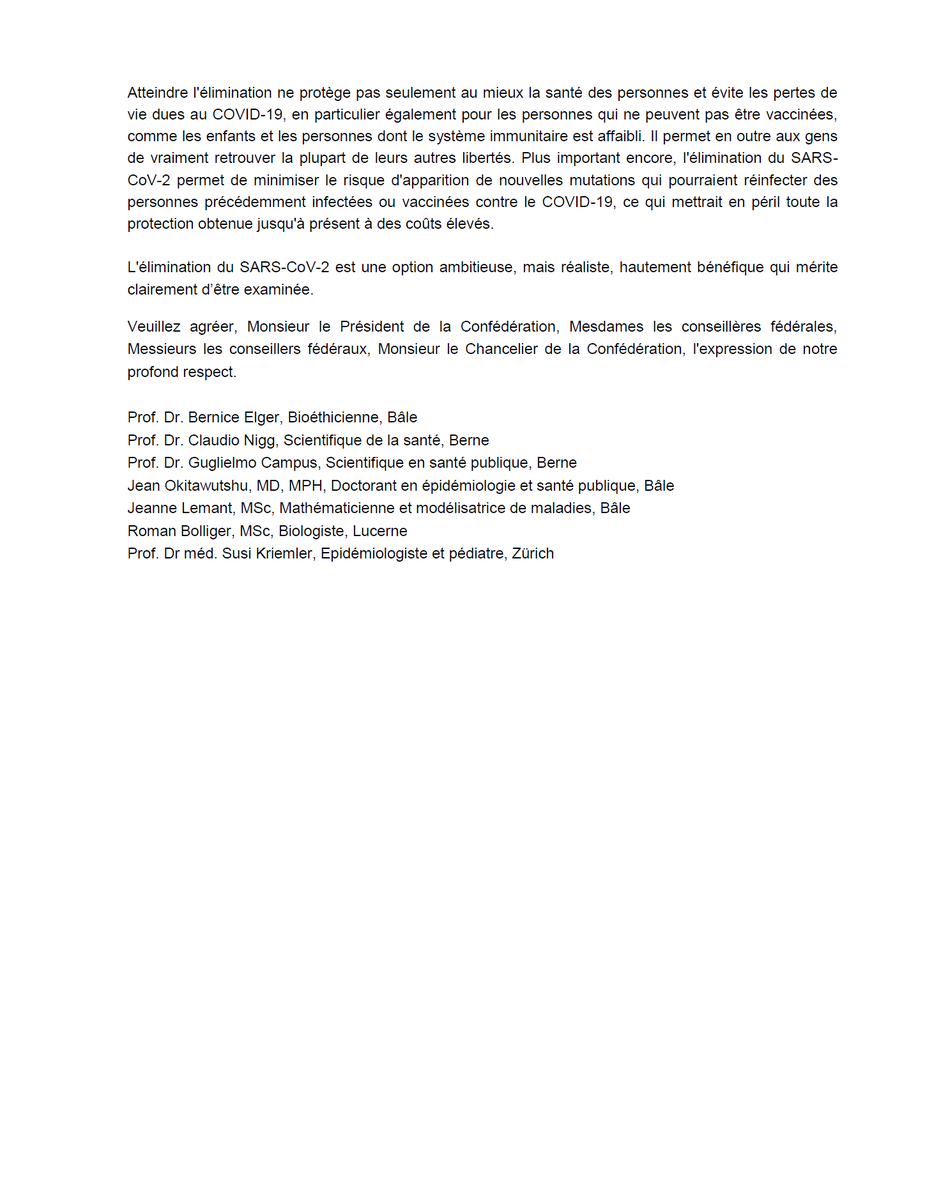 Roman_Bolliger's tweet photo. Eliminieren statt durchseuchen: Wissenschaftler/innen machen in einem offenen Brief an den Schweizerischen Bundesrat auf die Möglichkeit aufmerksam, das SARS-CoV-2 #Coronavirus zu eliminieren. Die Chancen dafür sind so gut wie noch nie. #COVID19 #CoronaInfoch https://t.co/YEGHFRB4Q9