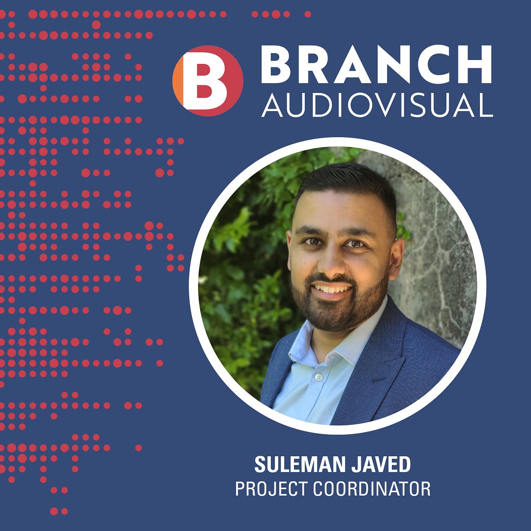 We're pleased to share Suleman Javed is joining the team at Branch AV. Suleman will work within our operations department to build our project delivery resources and elevate customer service. Please join us in congratulating Suleman on his new role!