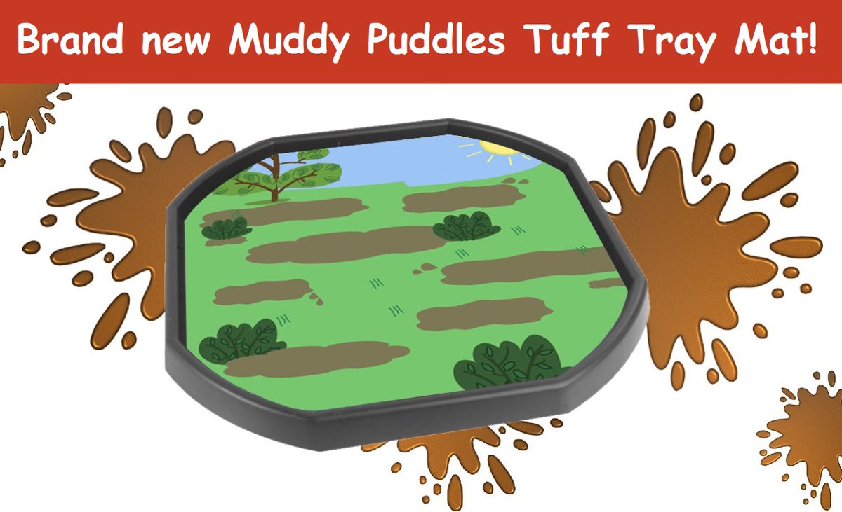 When the rain stops we can play one of our favourite games - jumping in muddy puddles! Standard and Mini #Tufftray sizes available. Add your favourite toys to jump between puddles - don't fall in!

#muddypuddles #peppapig #tufftrayideas #tufftrayplay #tufftraymat #tufftrayinsert