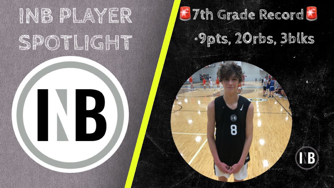 IndyNetsbball's tweet photo. INB Player Spotlight: Rising @hcseaglesbb Rising 8th Grader Aidan Lyon sets a career high and takes the 7th Grade club record with 20 rebounds!!! #cleantheglass #rebounds #indynetsbasketball https://t.co/EpVUAElo15