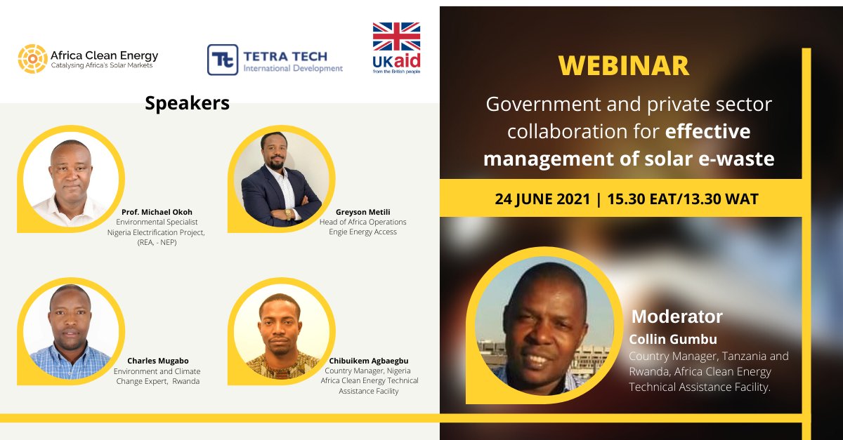 #DYK Global electronic waste could reach 74 million tonnes by 2030. How do we manage #solar e-waste across Africa for #sustainable #energy access? Register conta.cc/3qidUPY <a href="/EforA_Coalition/">Efficiency for Access</a>  <a href="/useaug/">Uganda Solar Energy Association(USEA)</a> <a href="/REANigeria/">Renewable Energy Association of Nigeria (REAN)</a> <a href="/AFSIA_Official/">AFSIA - Africa Solar Industry Association</a> <a href="/SunConnectNews/">Sun-Connect News</a> <a href="/NextBillion/">NextBillion</a> #SDG7 #SDG13