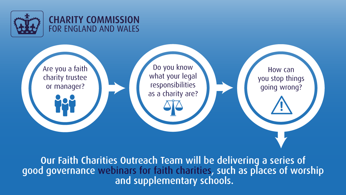 We're running a series of free webinars for faith charities on key governance issues. 

There's still time to sign up for our financial management session (Wednesday 30 June).

Book your place: bookwhen.com/fcot#focus=ev-…