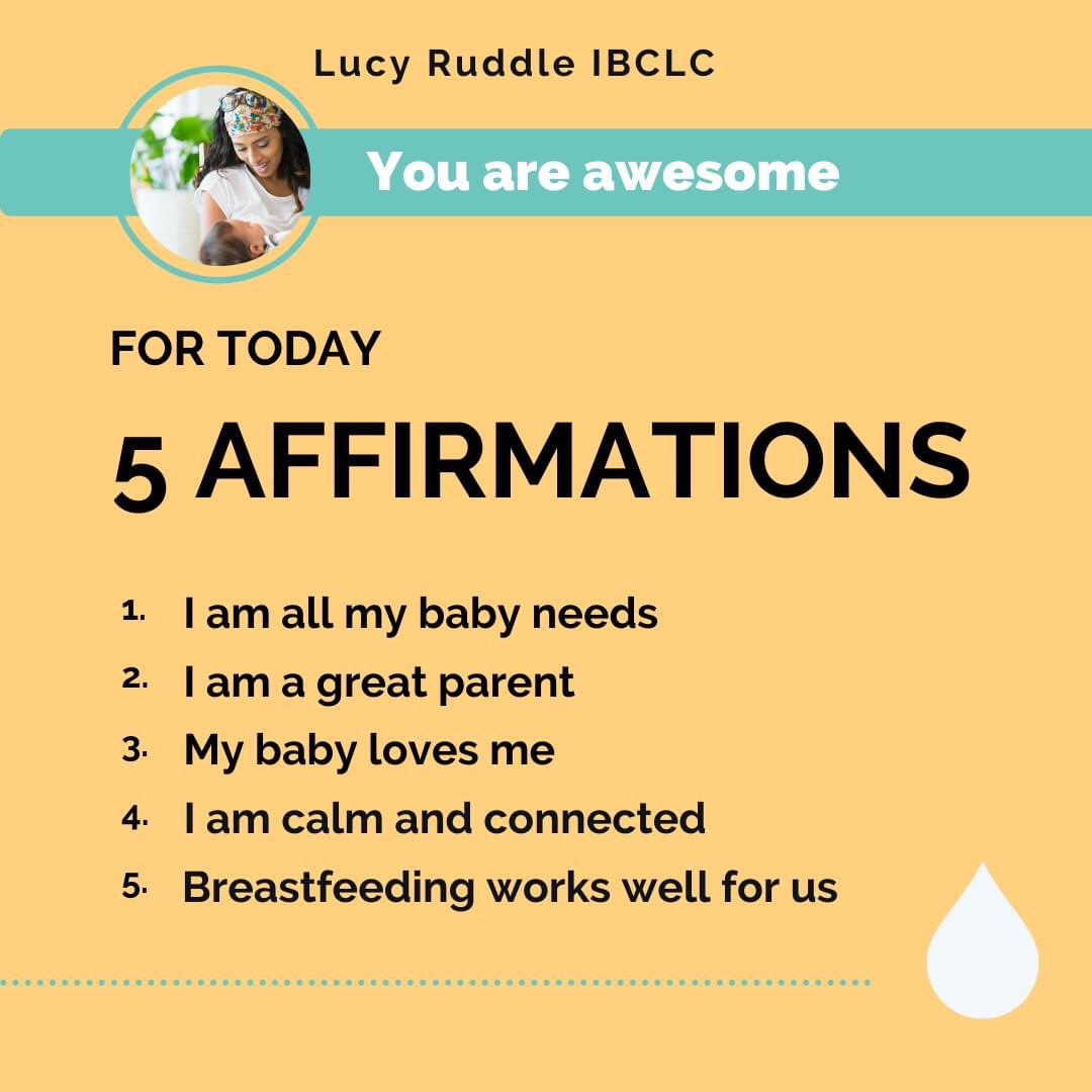 LaLecheLeagueUS's tweet photo. Five things to tell yourself, today and everyday. #breastfeeding #MondayMotivaton https://t.co/5qCMuPydLe